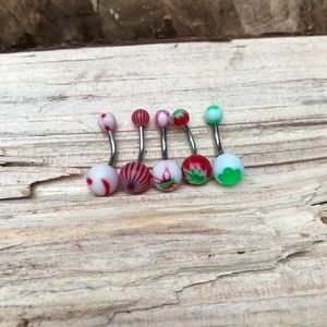5‎ Multi-Color Belly Button Ring